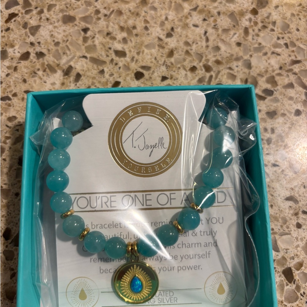 Brand New Blue Aqua Beaded Bracelet by T. Jazelle